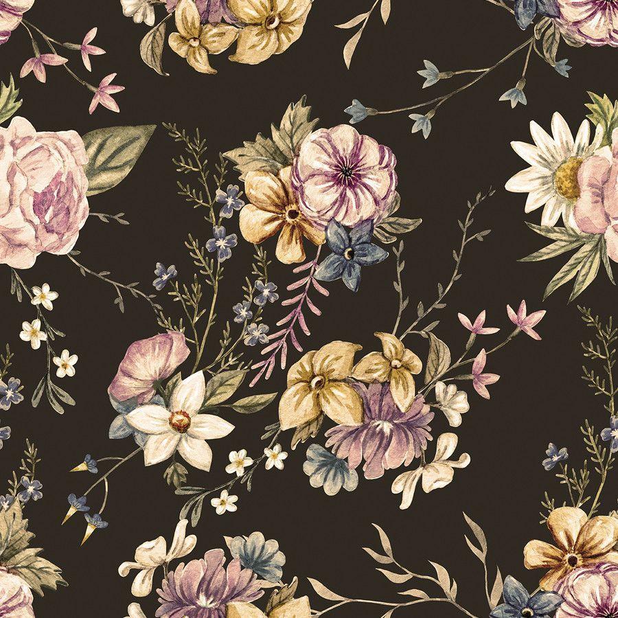 900x900 Victorian Flora. Vintage floral wallpaper, Floral wallpaper, Victorian wallpaper