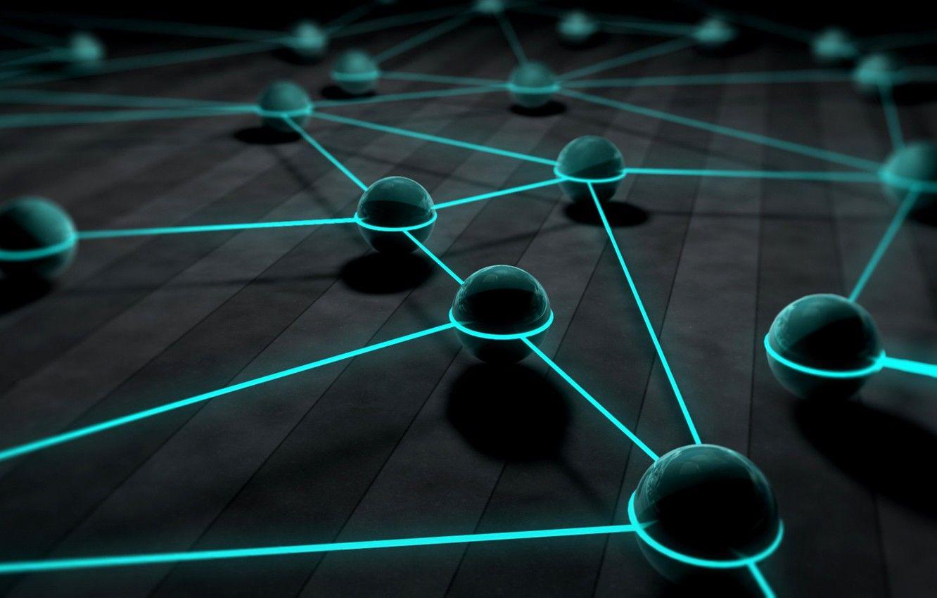 1332x850 Wallpaper black, grey, 3D cyan blue .