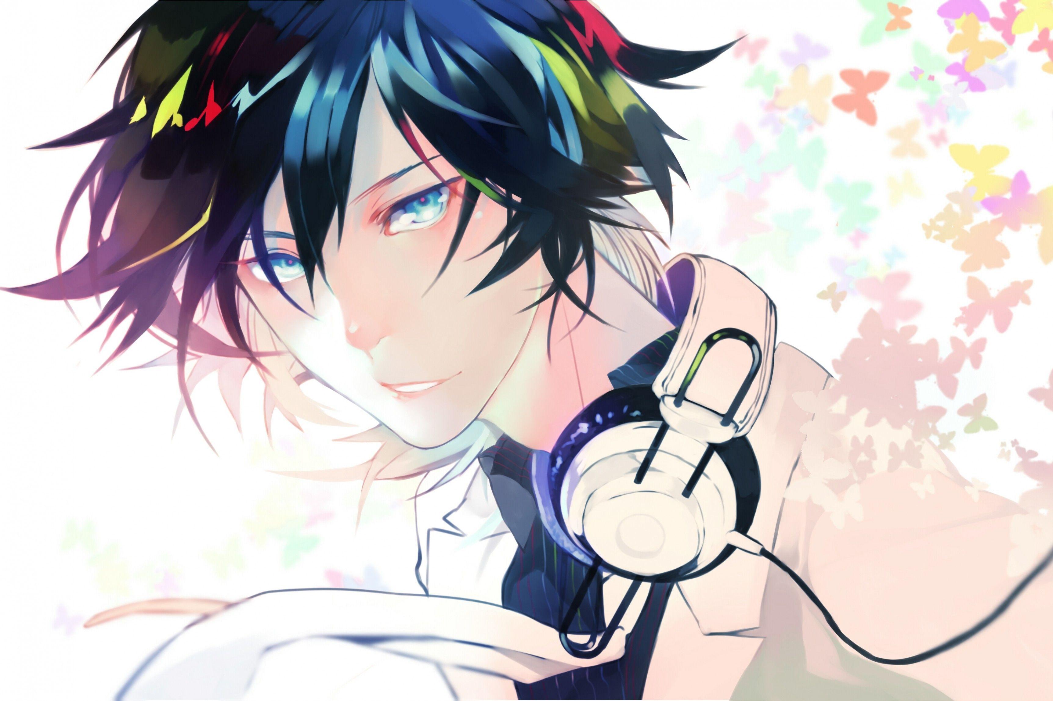 Anime boy with headphones HD wallpapers  Pxfuel