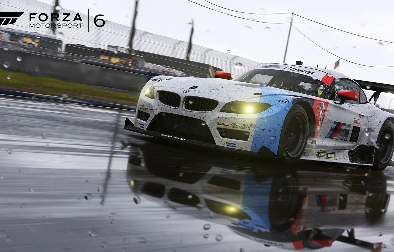1332x850 Wallpaper BMW, Rain, Motorsport, Game, Forza, Force Forza