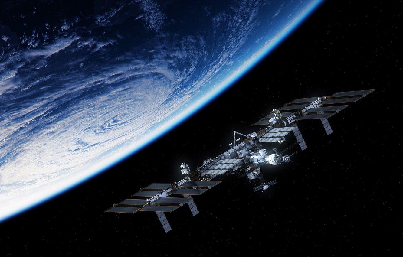 1332x850 Wallpaper planet, satellite, space station image for desktop, section космос