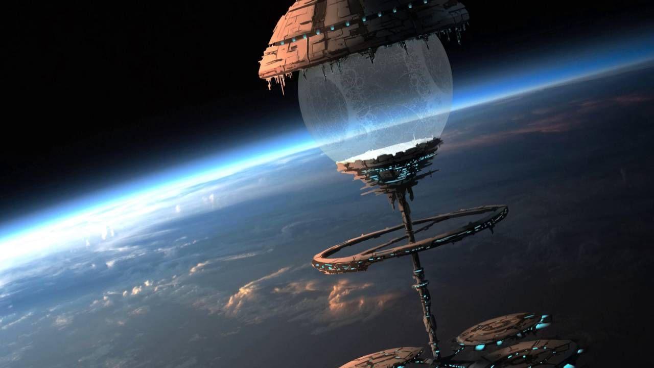 1280x720 Dark Space Ambient Space Station. Space