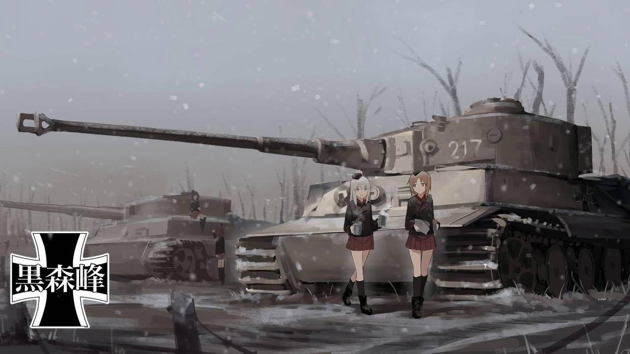 1280x720 GIRLS und PANZER Mori Mine (Panzerlied). Anime military