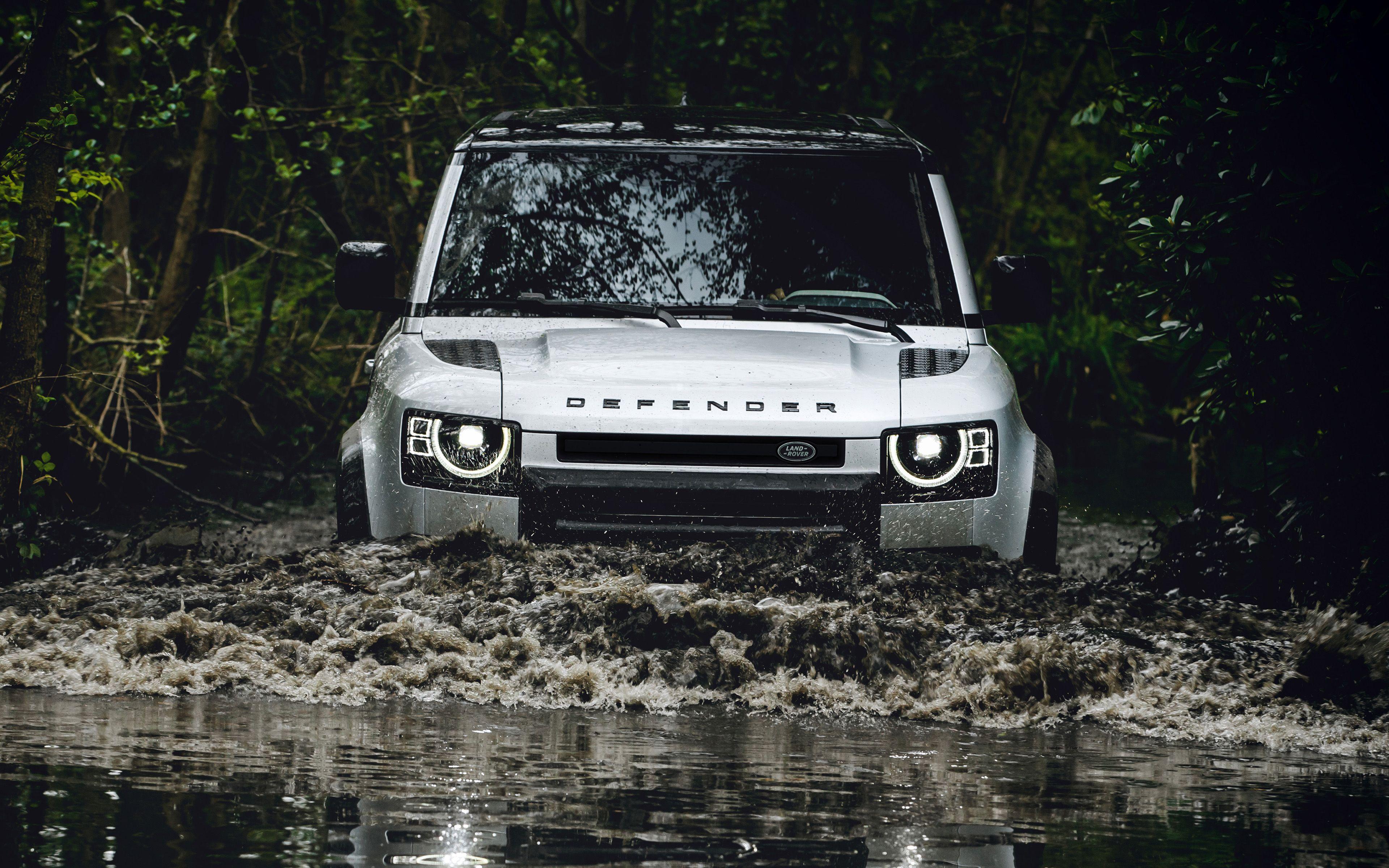 3840x2400 Download wallpaper Land Rover Defender 4k, offroad, 2020