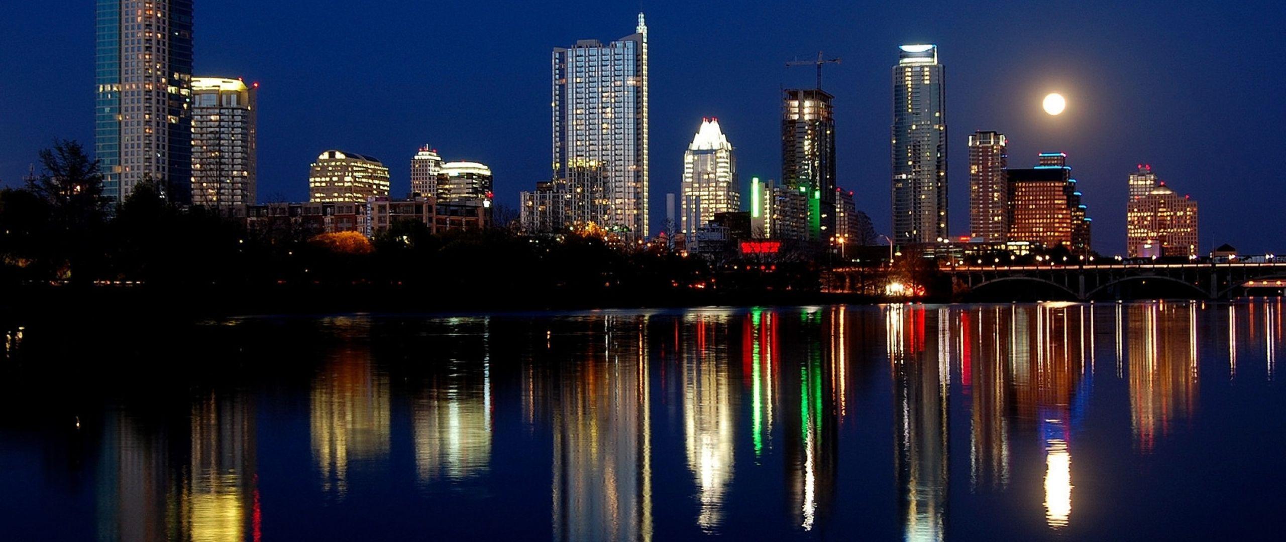 2560x1080 austin, texas, night 2560x1080 Resolution Wallpaper, HD