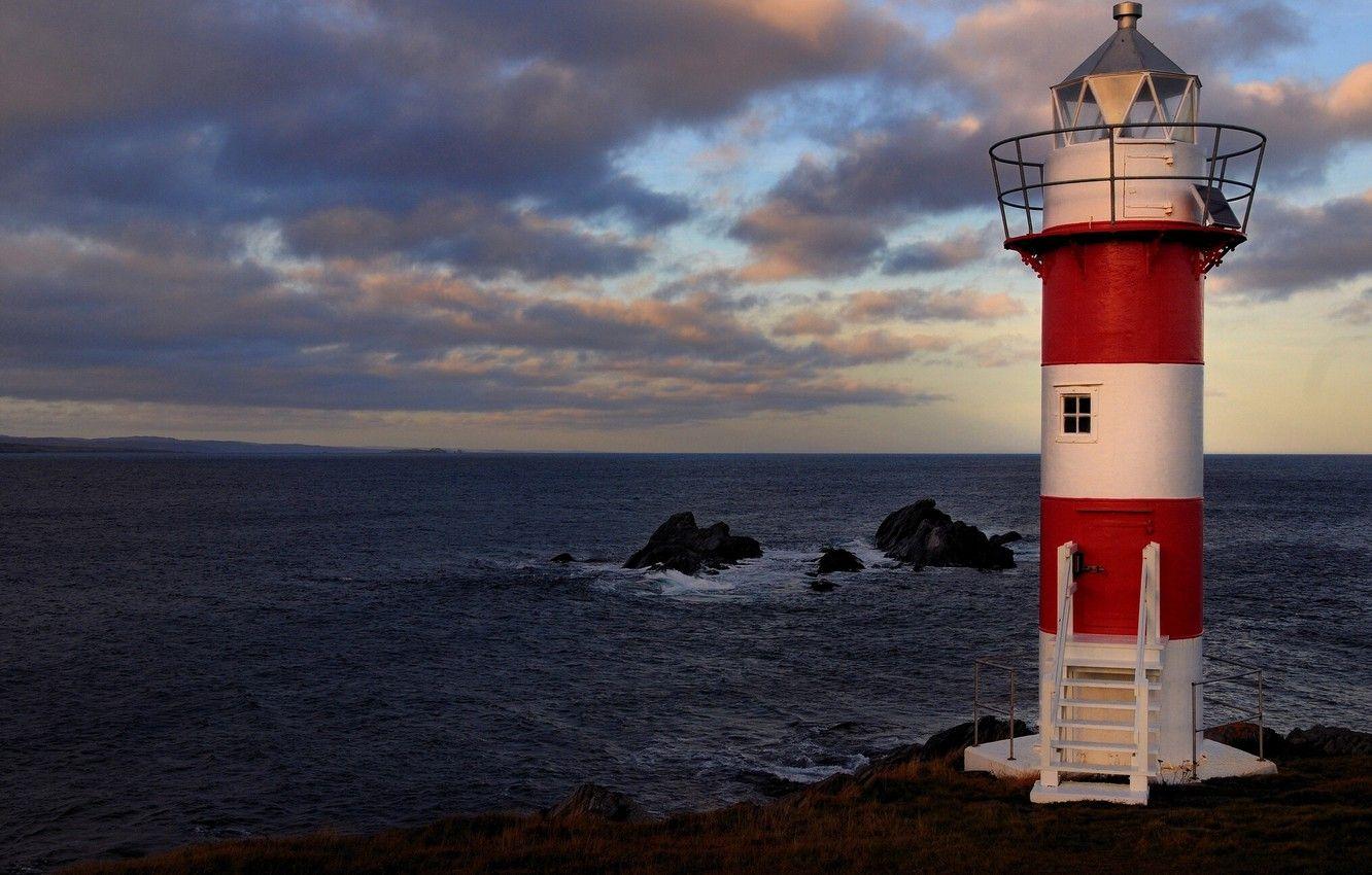 1332x850 Wallpaper rocks, coast, lighthouse, Canada, Canada, The Atlantic