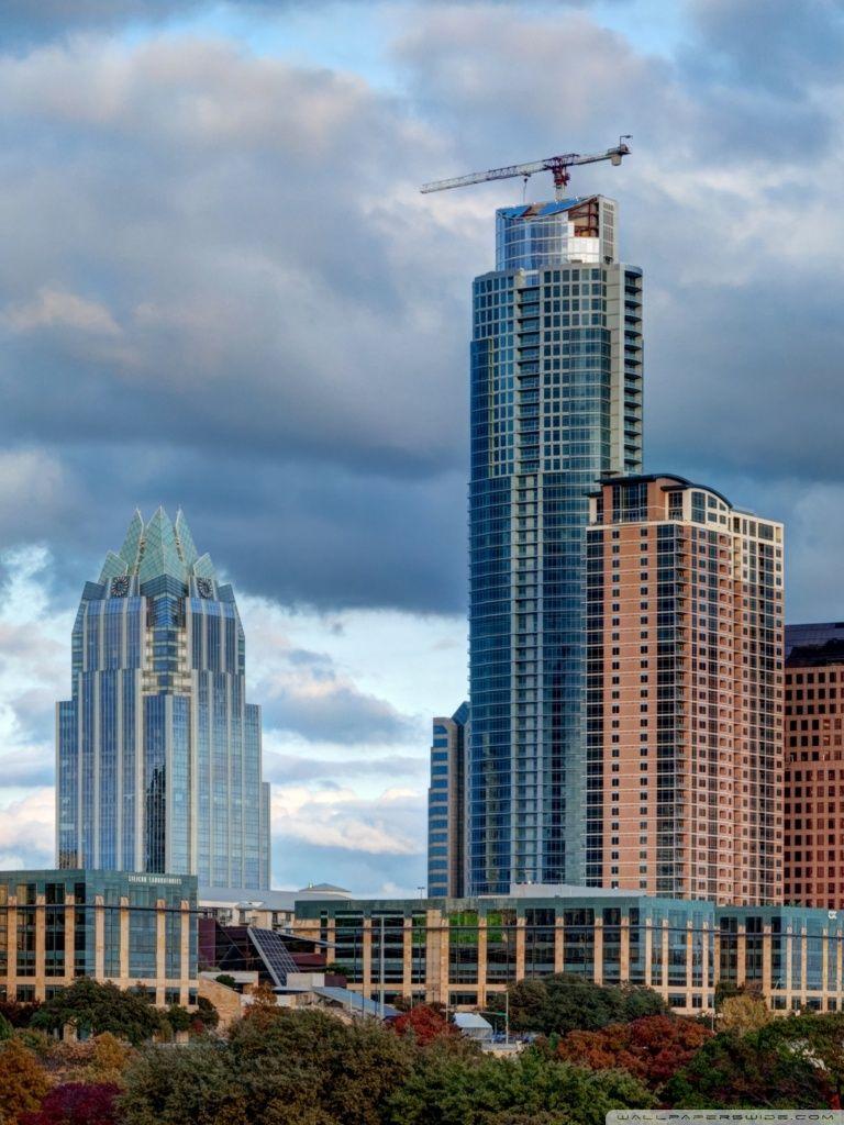 768x1024 Austin Skyline Ultra HD Desktop Background Wallpaper for 4K UHD TV