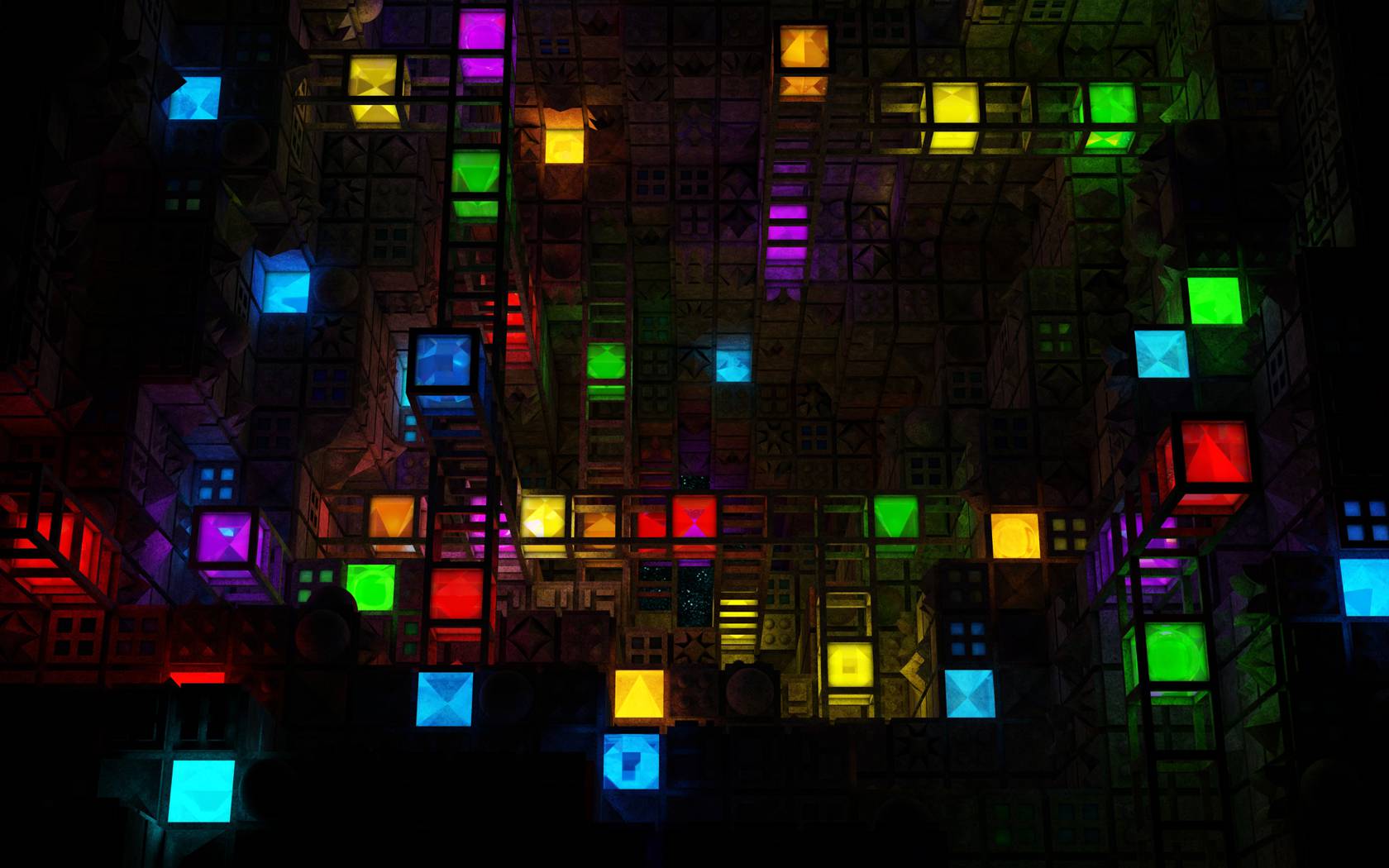 1680x1050 Free download HD Neon colours desktop wallpaper background