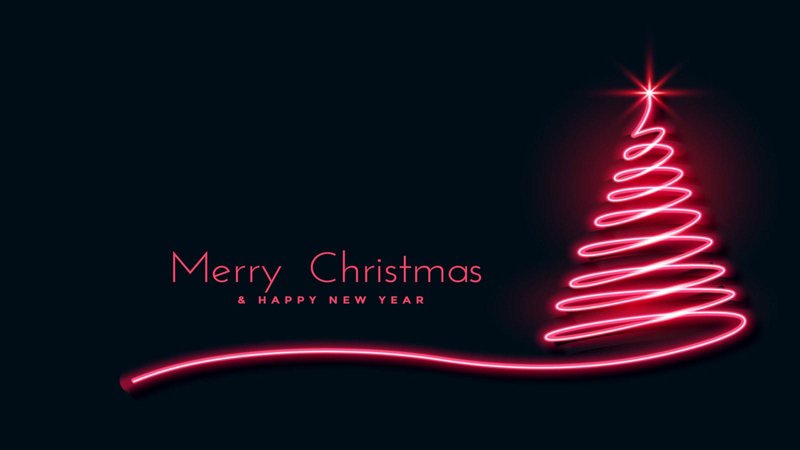 1600x900 Neon Christmas Tree Wallpaper. Background, Desktop Image