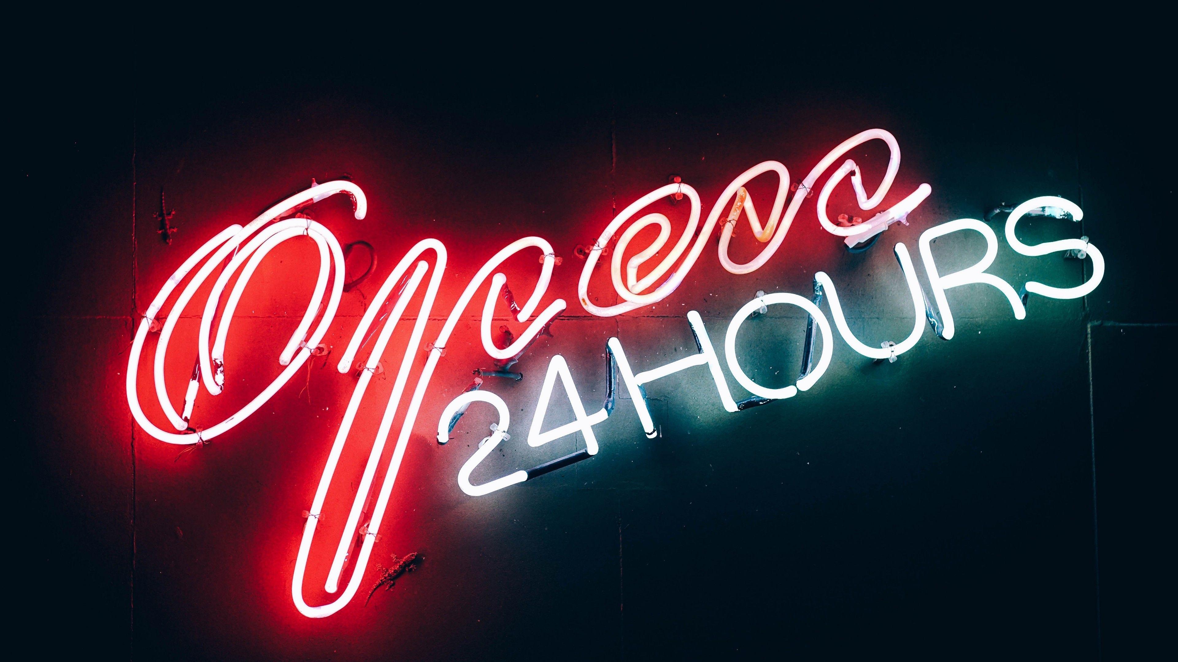3840x2160 Neon Aesthetic Lights Desktop Wallpaper