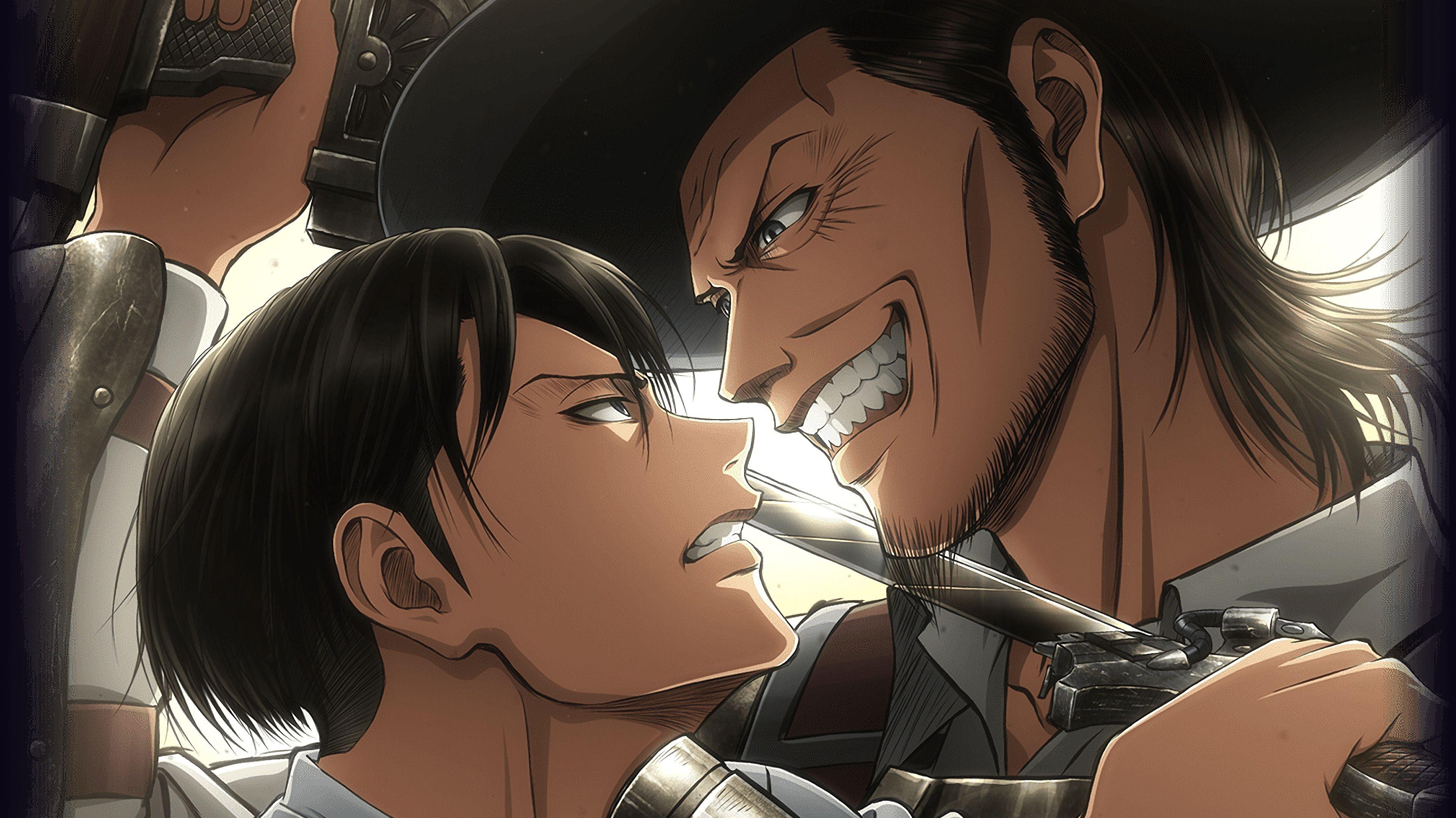 3840x2160 Levi vs. Kenny Attack on Titan 4K Wallpaper