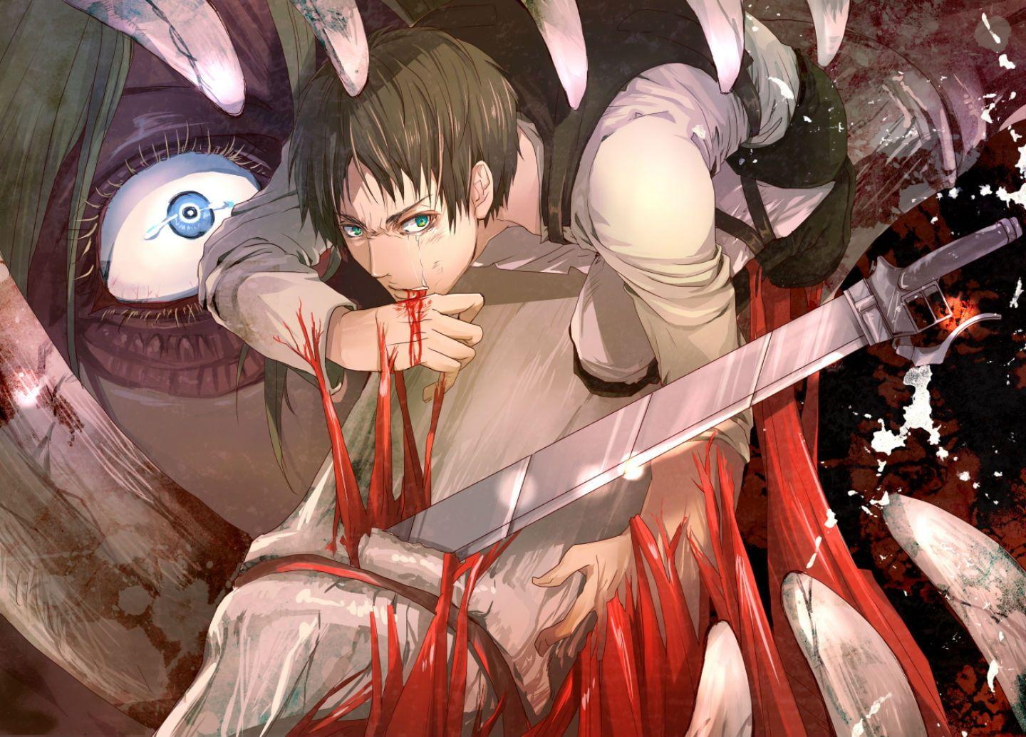 1440x1035 Blood, blue, brown, eren, eyes, female, green, hair, jaeger