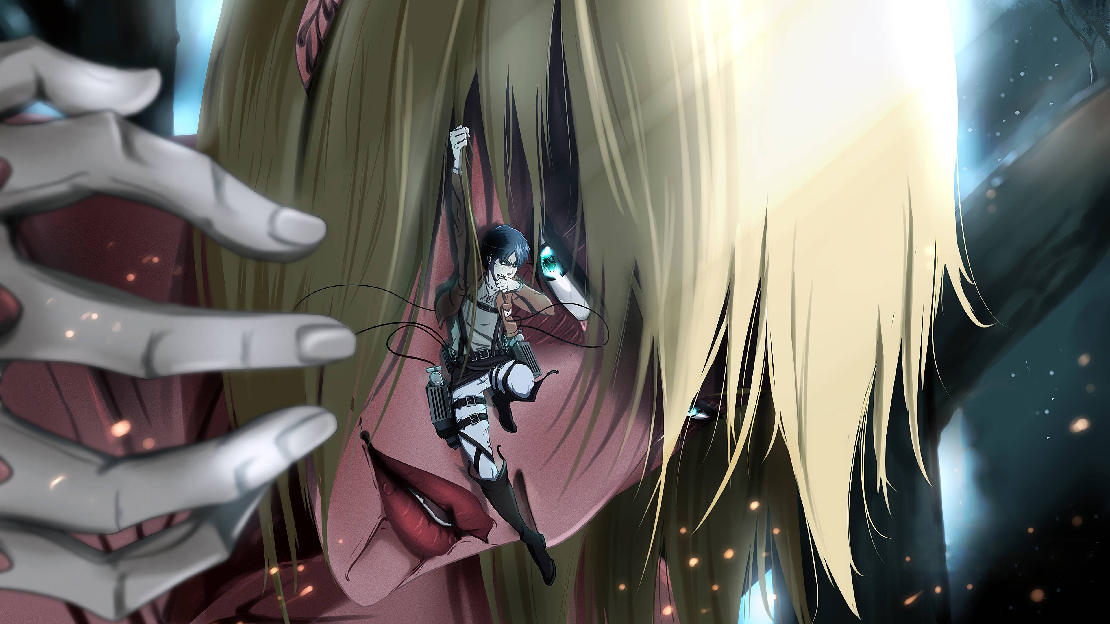 3840x2160 Female Titan Eren Yeager Attack on Titan Shingeki no Kyojin 4K
