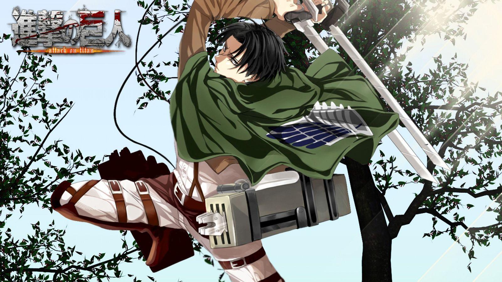 1600x900 Levi, Illustration, Tree, Fictional Character, Mikasa