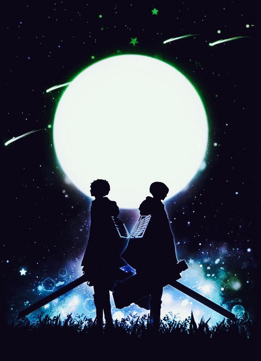 840x1160 Download 840x1160 wallpaper minimal, eren yeager, levi ackerman