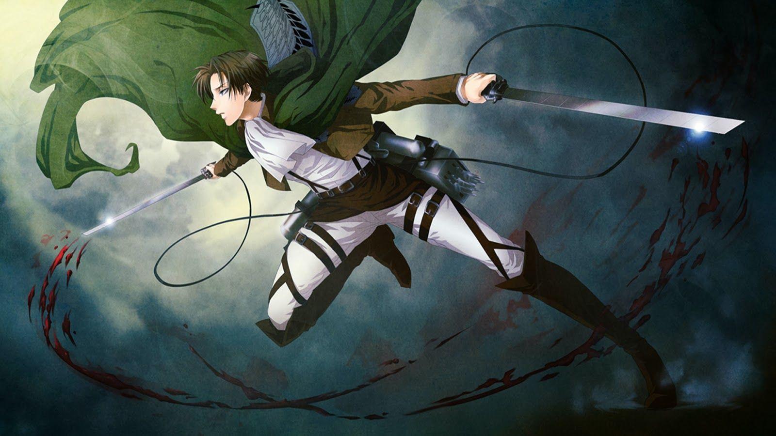 1600x900 Eren (titan form) Levi and Mikasa (AOT) vs Marvel teams