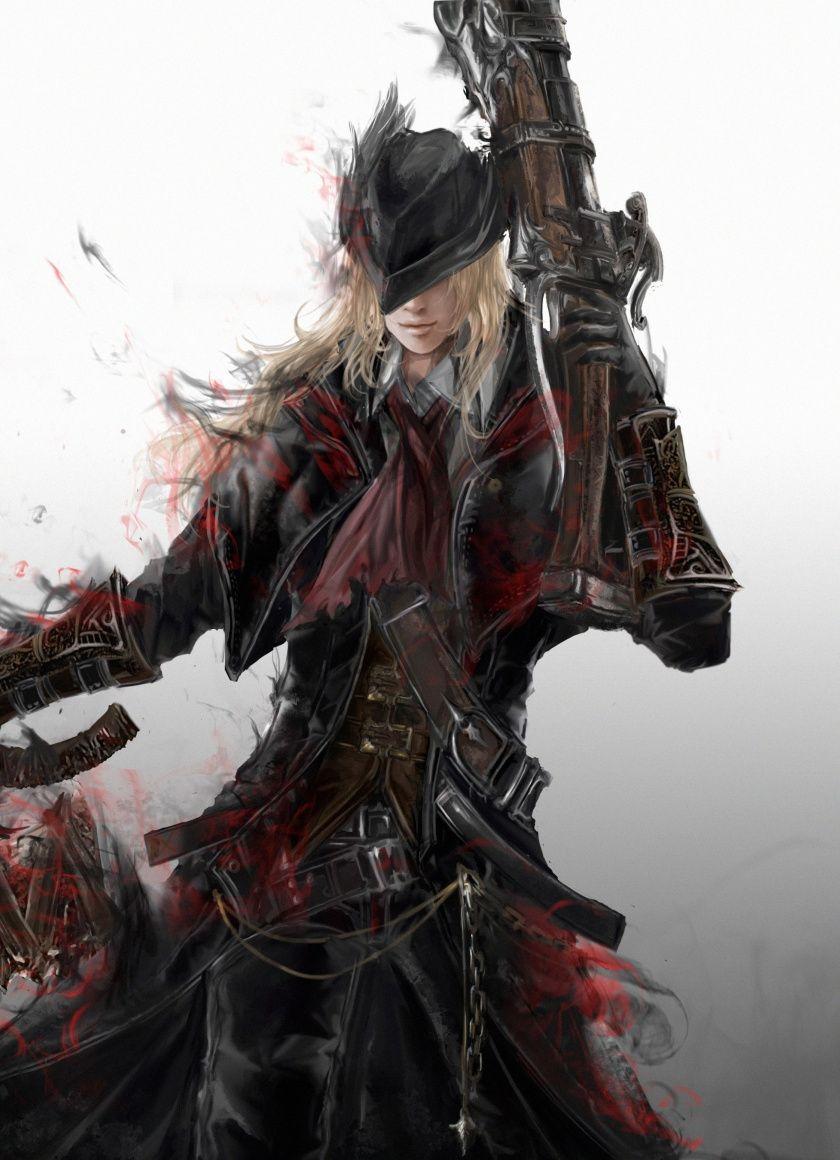 840x1160 Download 840x1160 wallpaper video game, warrior, bloodborne, art