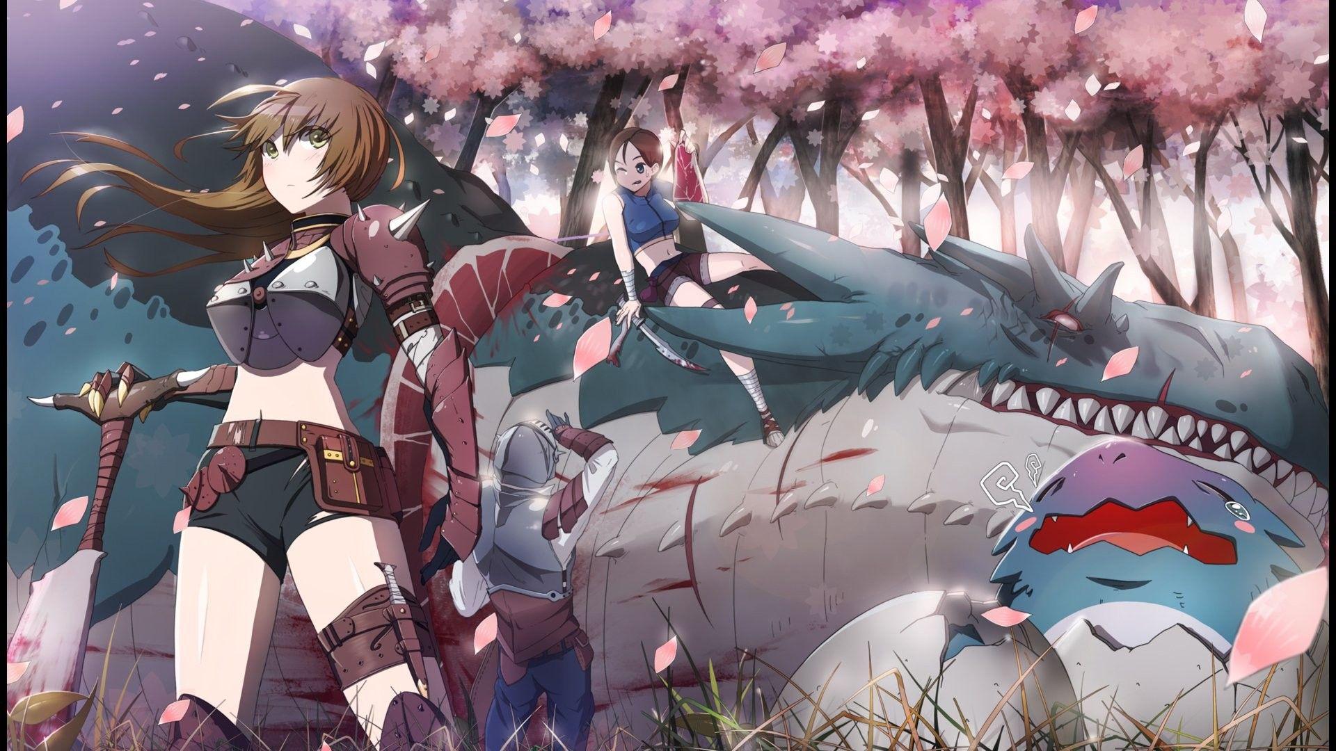 1920x1080 Anime Girl Warrior