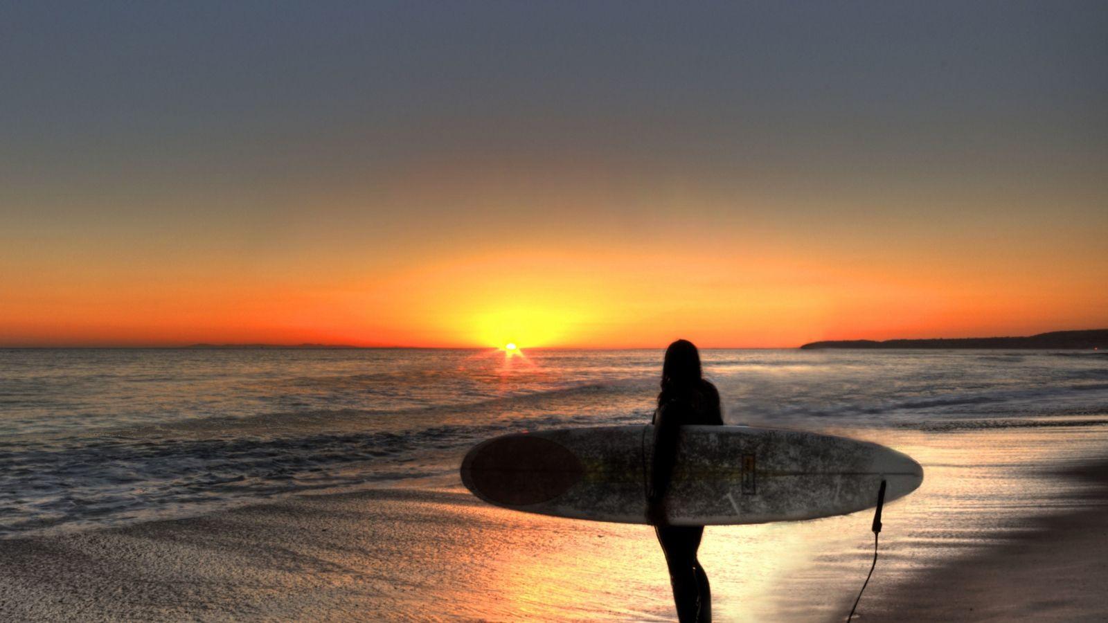 1600x900 Ocean, Surfing, California Desktop wallpaper 1600x900