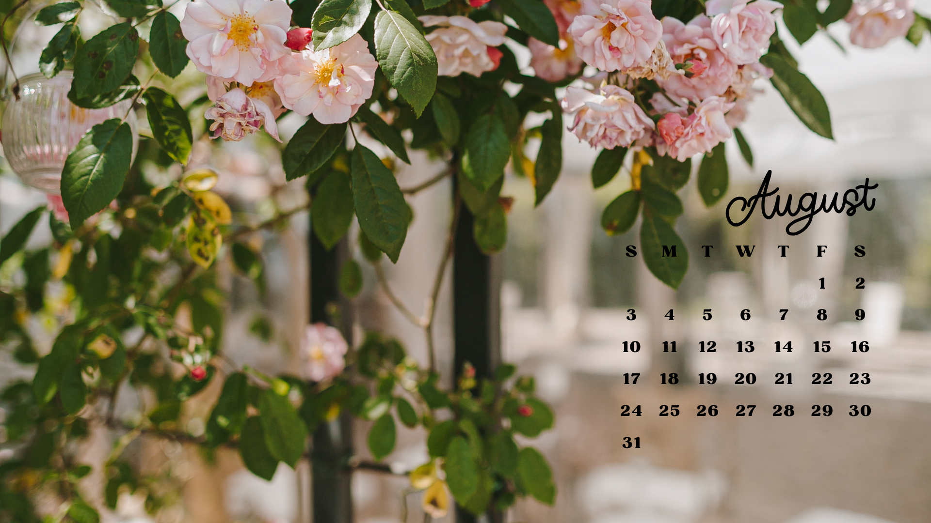 1920x1080 Free August 2025 Desktop Calendar Background (EASY DOWNLOAD)