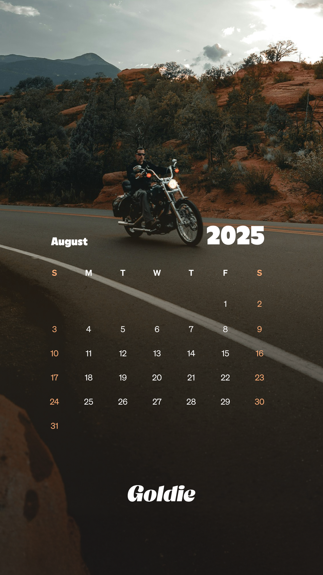 1080x1920 Free August 2025 Calendar Wallpaper