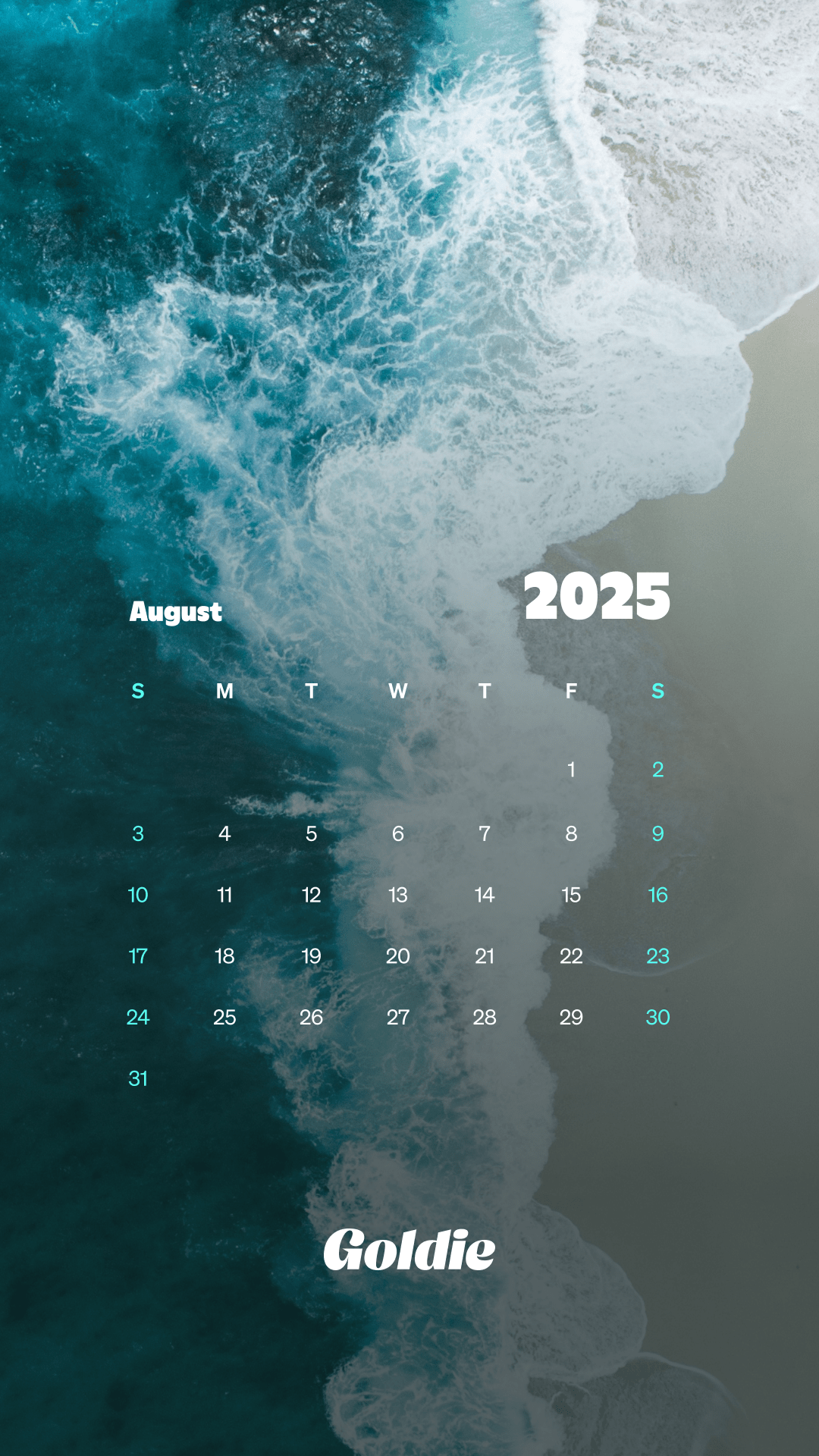 1080x1920 Free August 2025 Calendar Wallpaper