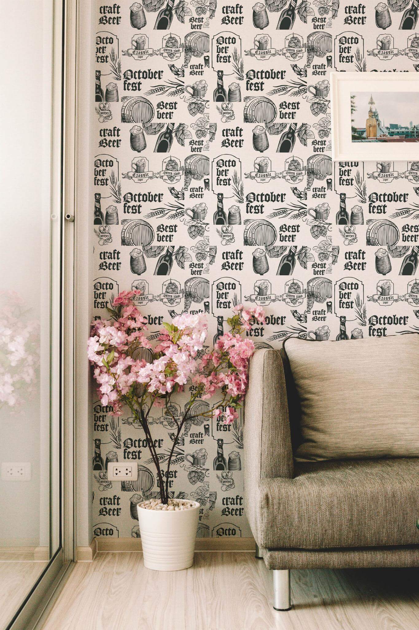 1365x2048 Vintage Bar Wallpaper & Stick Wallpaper Or Non Pasted