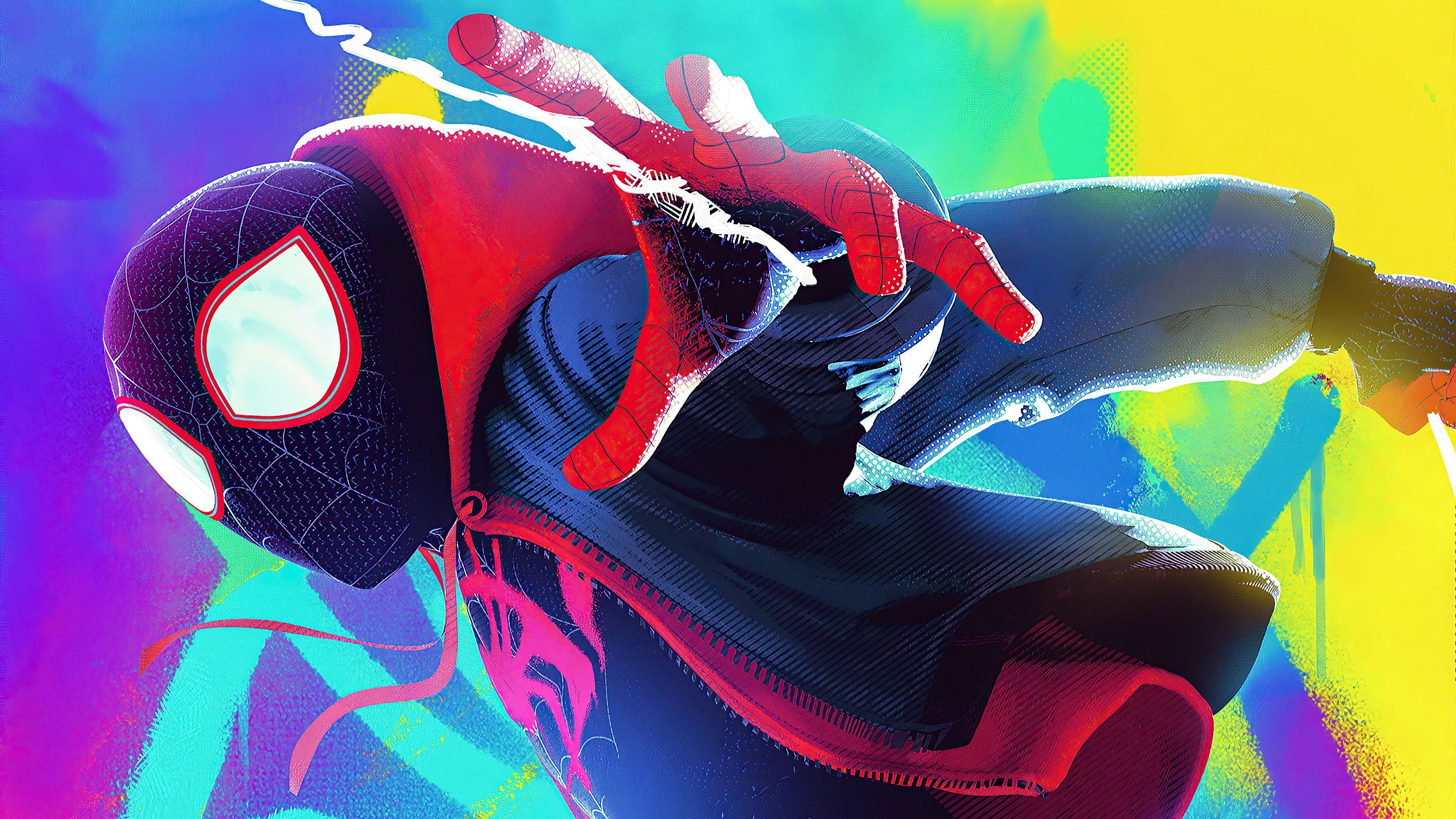 3456x1944 Download Miles Morales Spider Man Movie Spider Man: Into The Spider Verse HD Wallpaper By Sneaky Arts