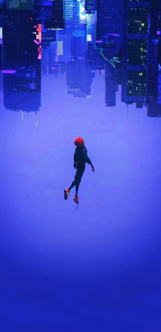 640x1315 Upscaled to 4k and edited Miles Morales wallpaper