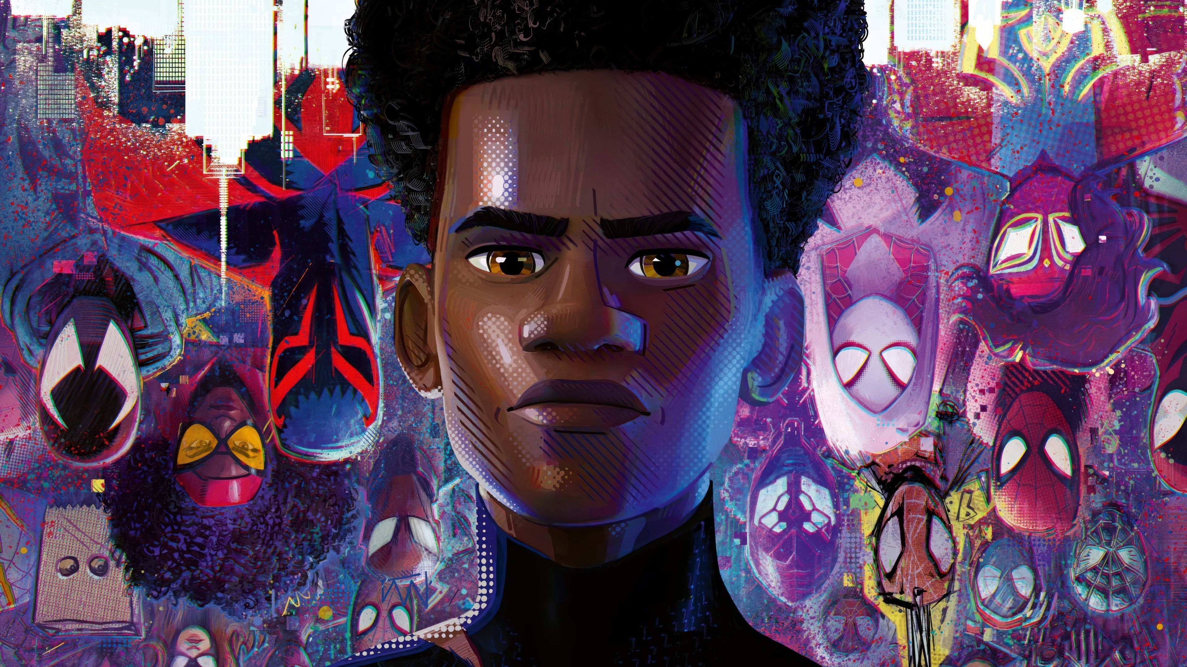 3840x2160 Miles Morales Spider Man Across the Spider Verse Movie Wallpaper 4k for Desktop