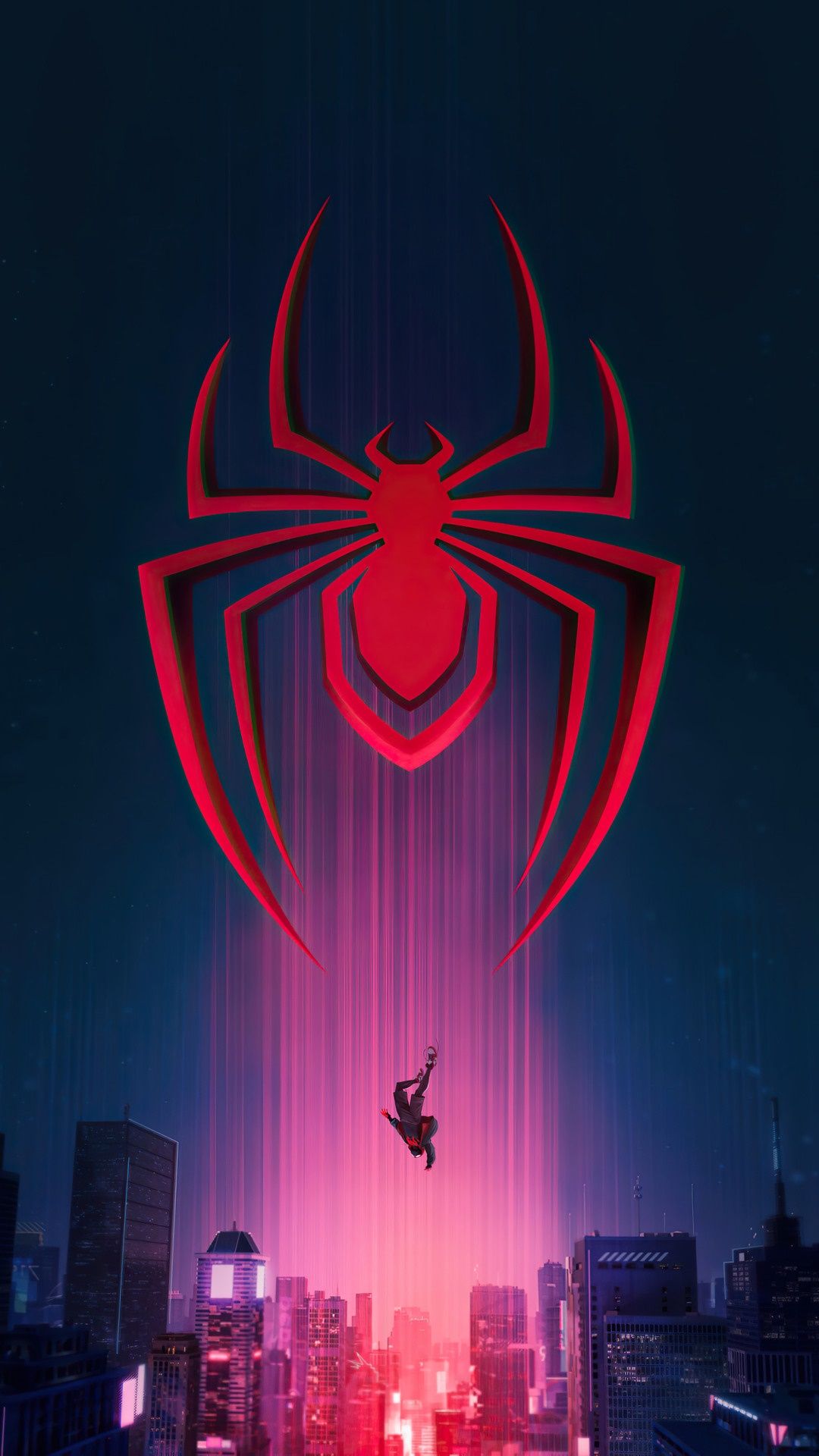 1080x1920 Miles Morales, Logo, Spider Man Into the Spider Verse, Movie, Spider Man HD Phone Wallpaper