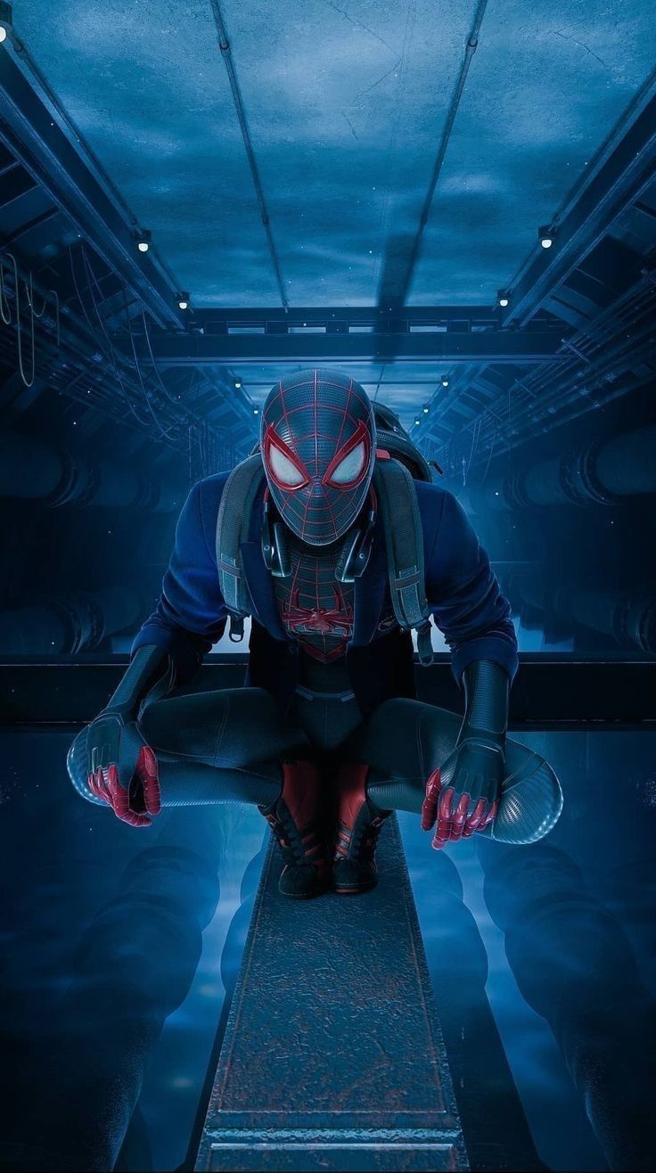 736x1316 Spiderman miles Morales HD wallpaper