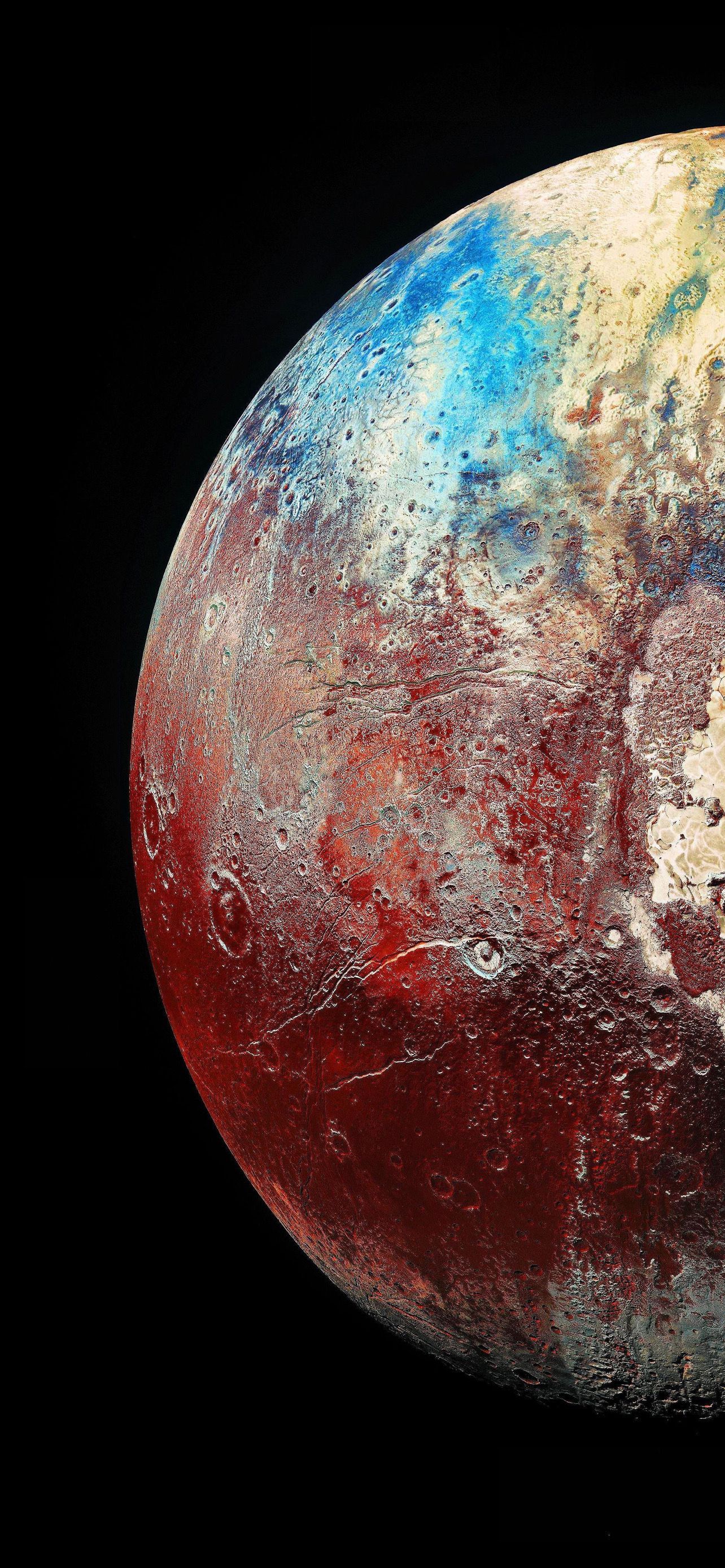 1284x2778 Wallpaper Earth, Pluto, Planet, Dwarf Planet, New Horizons, Background Free Image