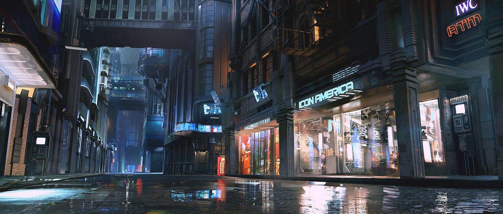 1600x682 streets, futuristic, digital art, concept art, cities, Cyberpunk