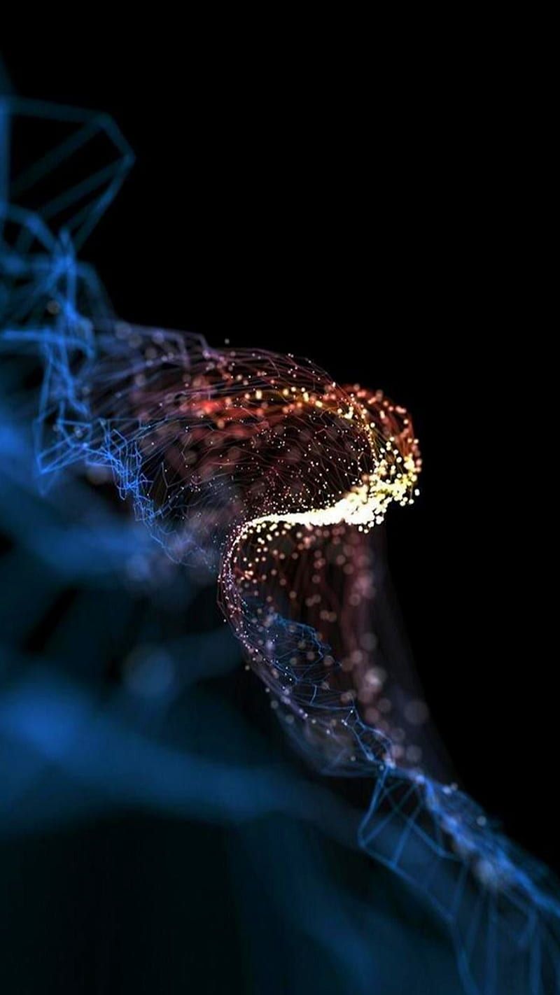 800x1422 Abstract, blue, dark, shine, waves, HD phone wallpaper