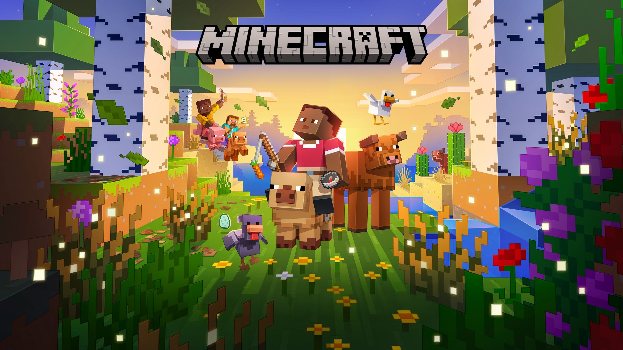 2560x1440 Minecraft Wallpaper 4K, Spring to Life, 2025 Games