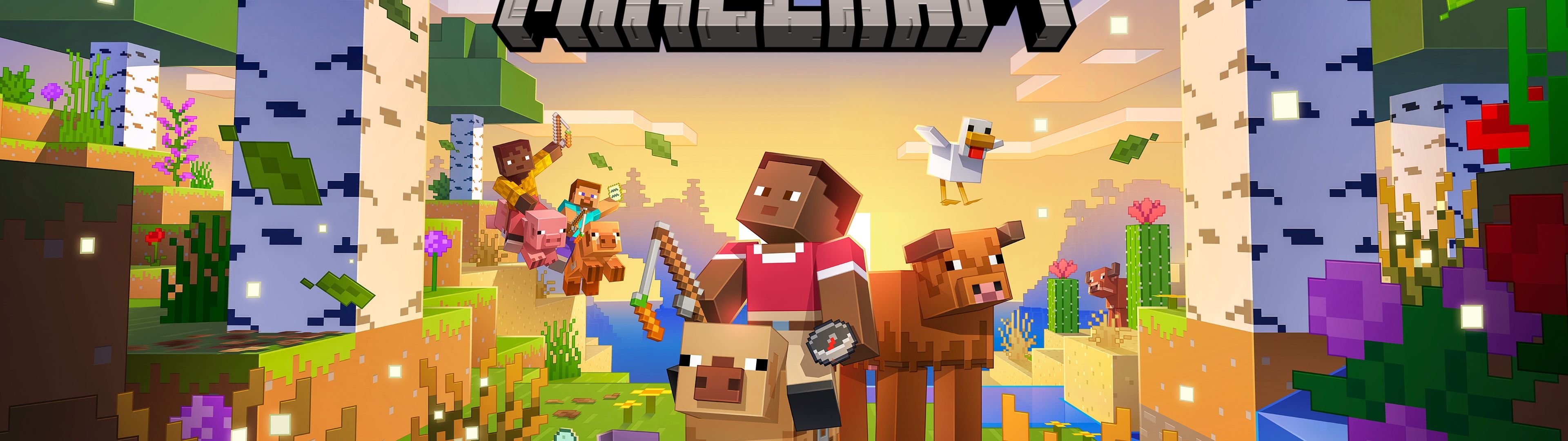 3840x1080 Minecraft Wallpaper 4K, Spring to Life, 2025 Games