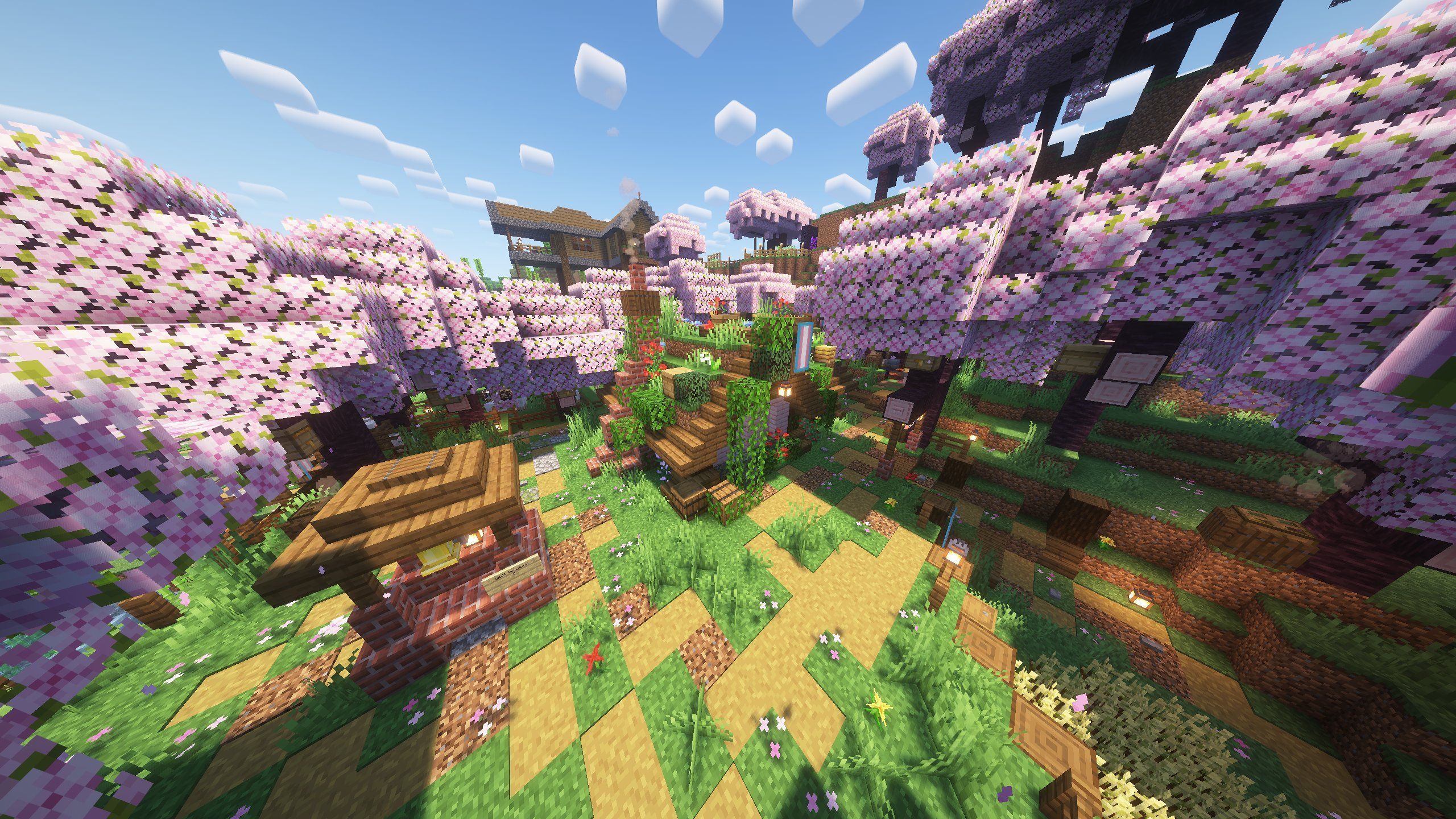 2560x1440 Blake Izayoi on X: People in my Minecraft server (sdm. izayoicraft. net) have been making such beautiful structures! It's all very awesome!! / X