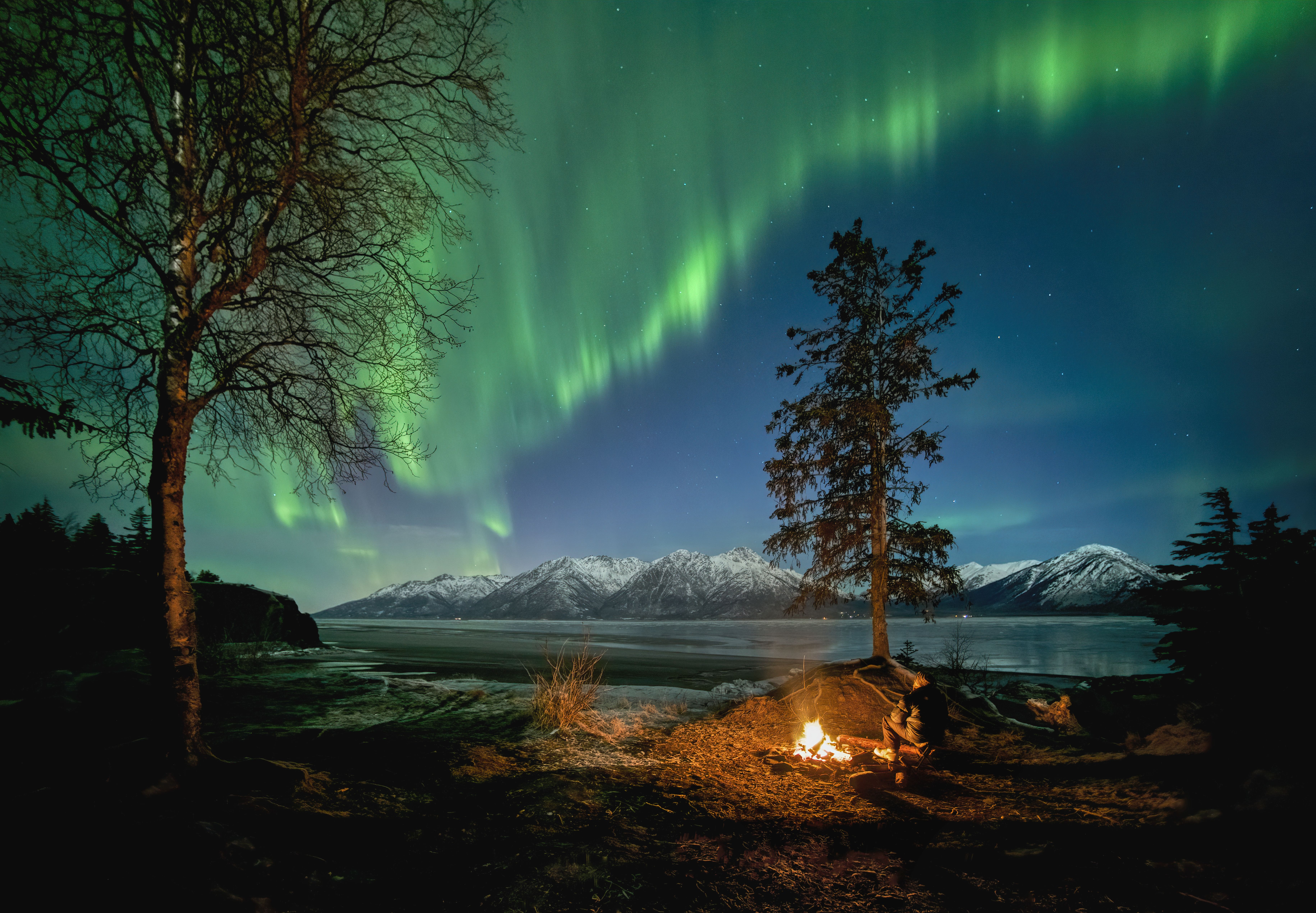 7320x5083 Anchorage Aurora Photo
