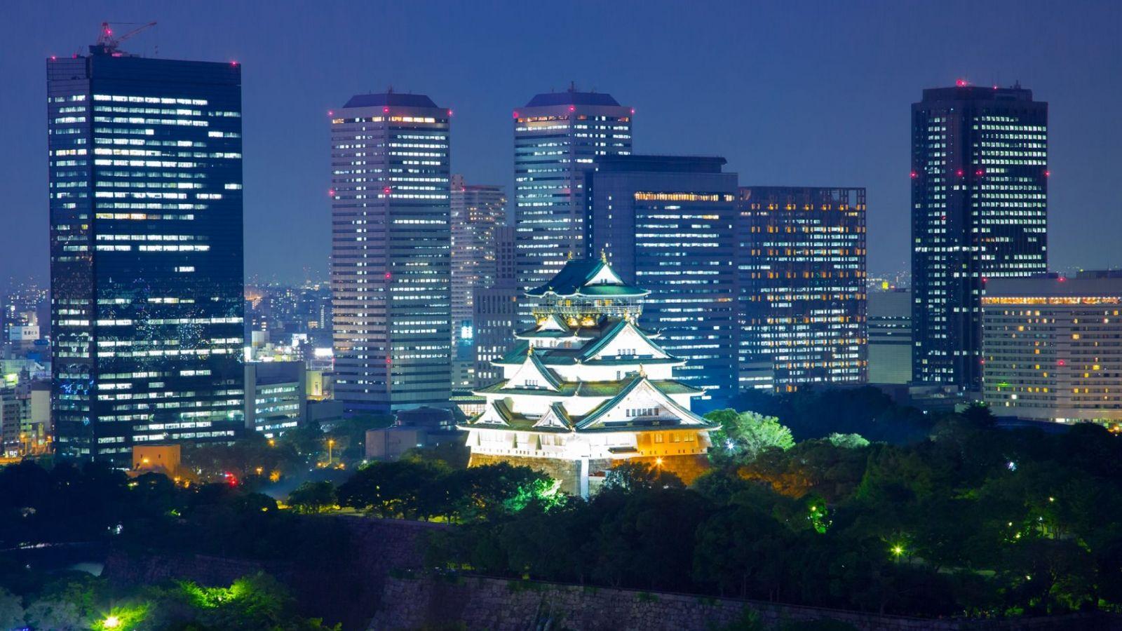 1600x900 Free download IBA Street Picture 4K 5K wallpaper Osaka Castle
