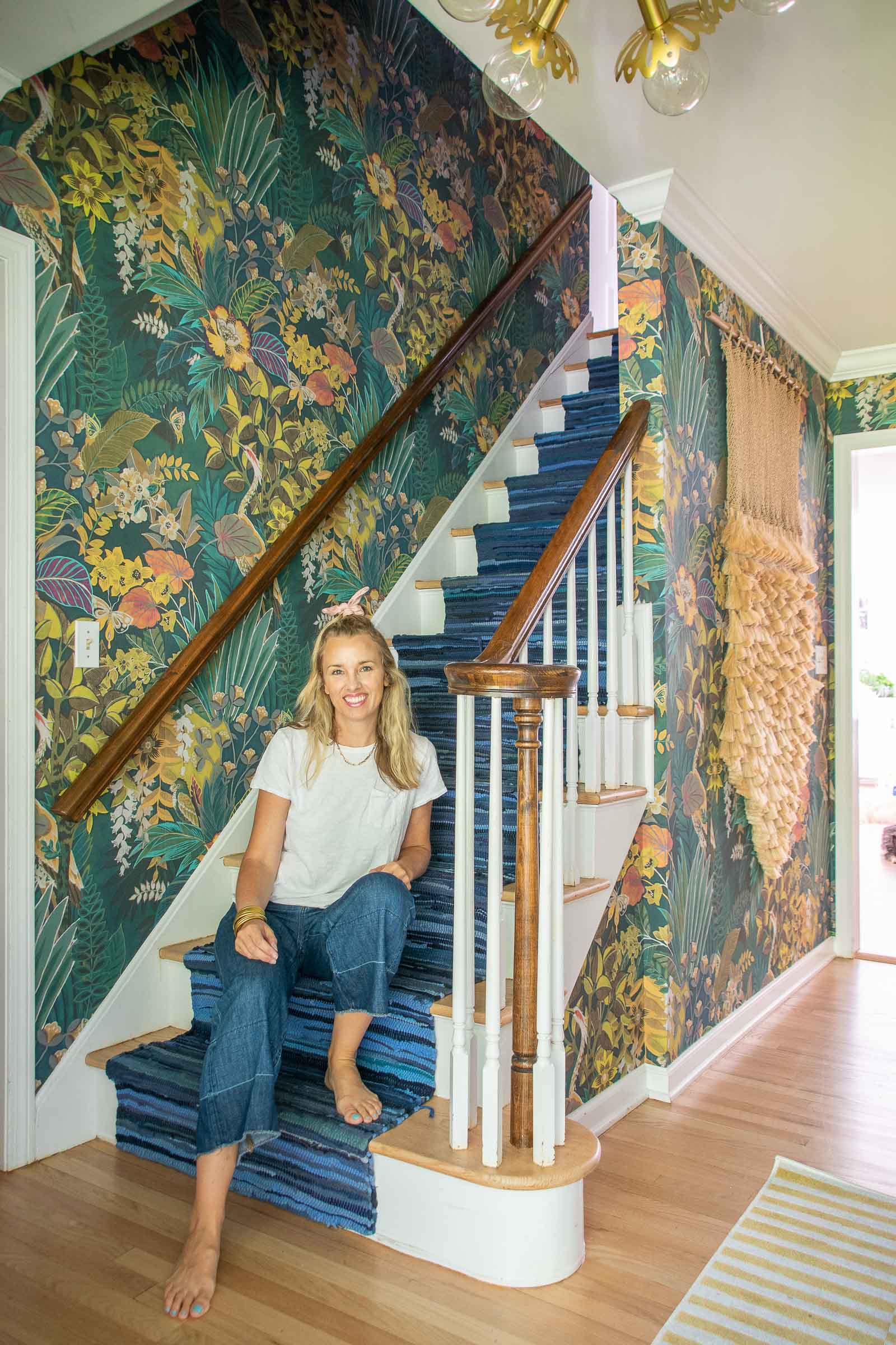 1600x2400 Foyer Reveal: Eclectic Wallpaper and Colorful Details Charlotte's House