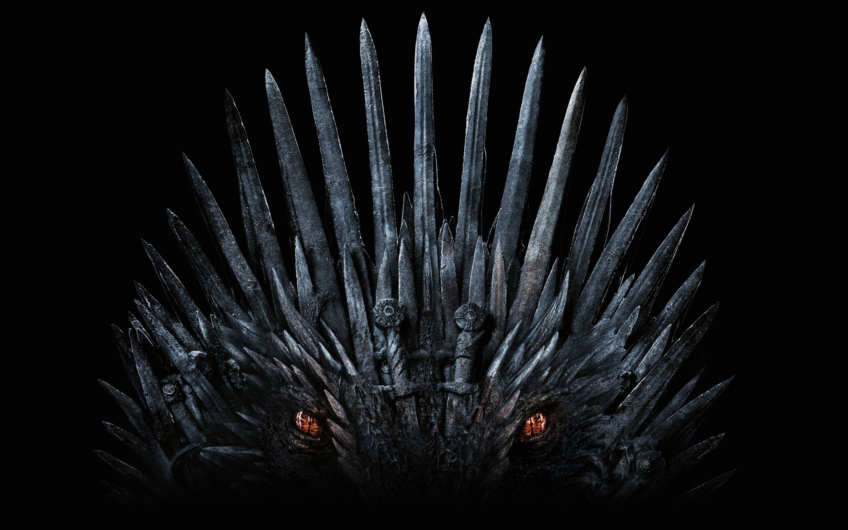 2880x1800 Dragon Wallpaper 4K, Game of Thrones, Black background