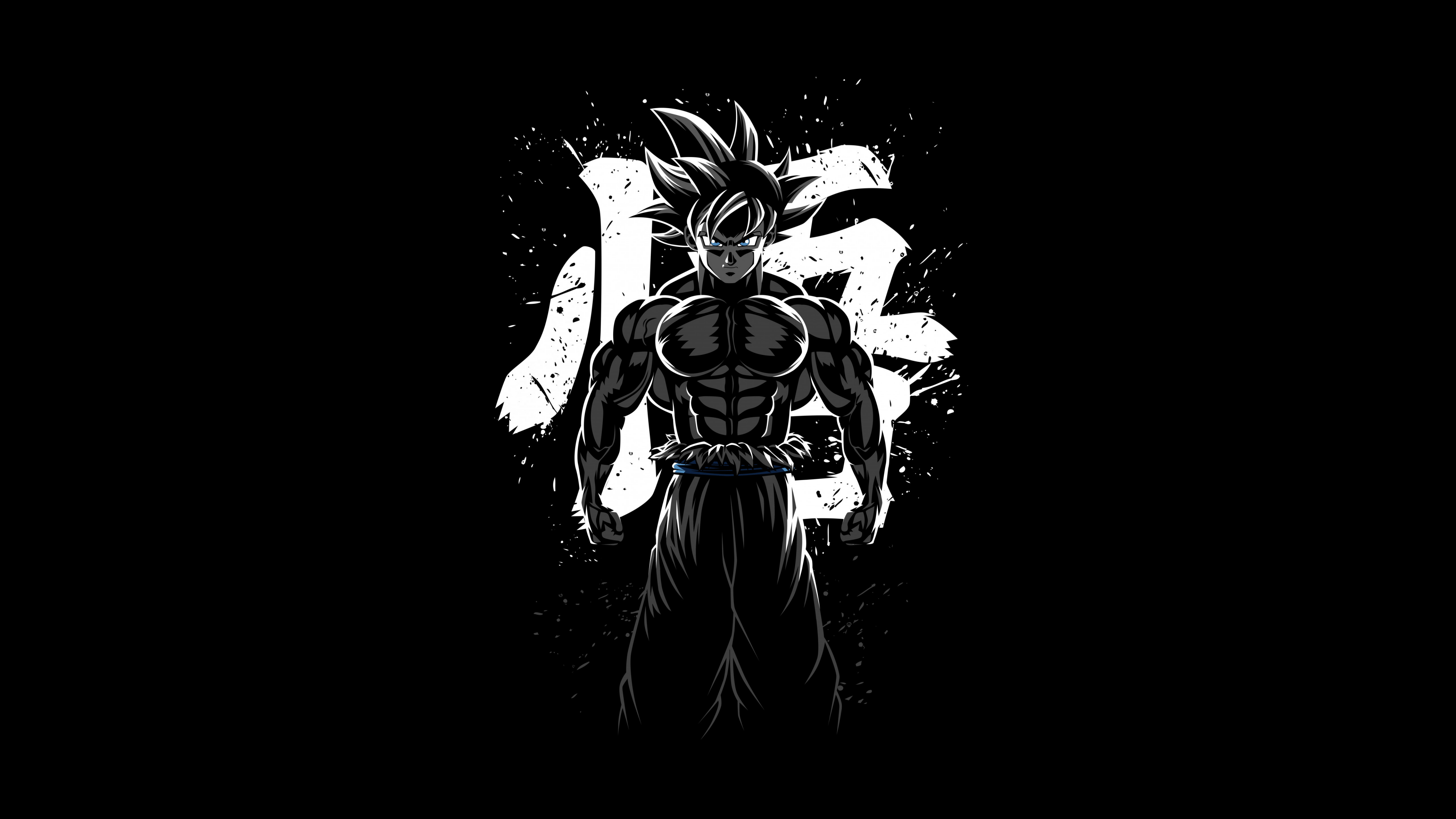 3840x2160 Goku Musculoso Wallpaper 4K, Dragon Ball Z, AMOLED, Minimalist