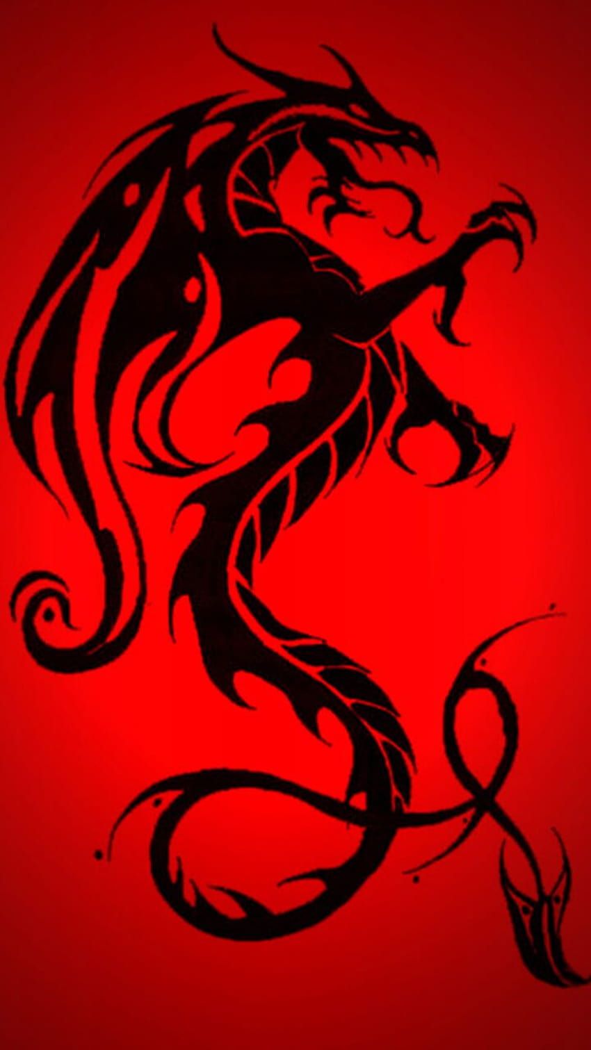 850x1511 Black Dragon iPhone, red dragon iphone HD phone wallpaper