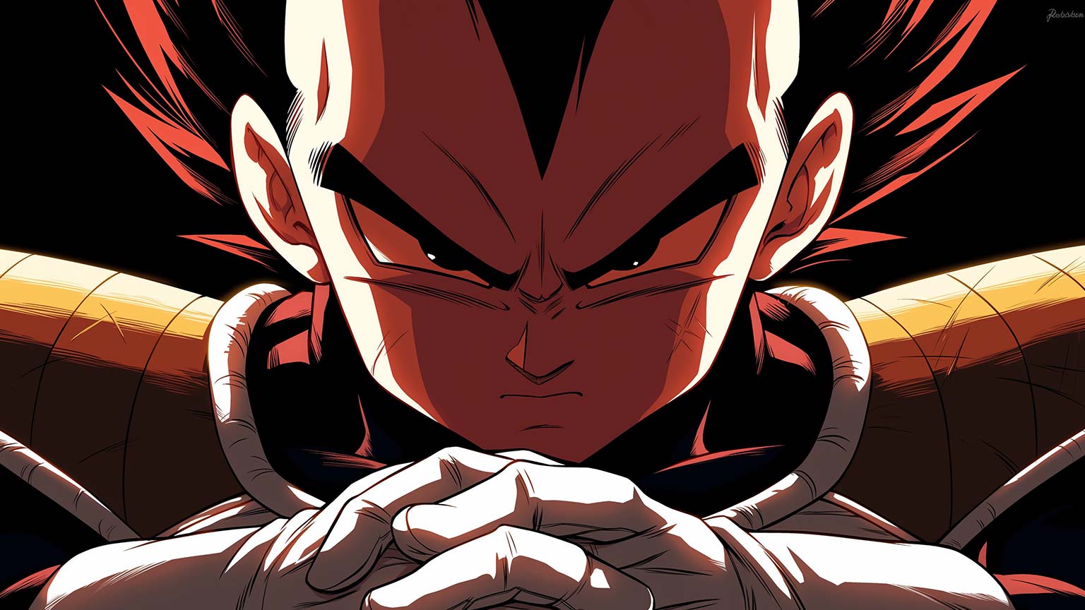 1536x864 Vegeta Black Dragon Ball Desktop Wallpaper 4K Wallpaper