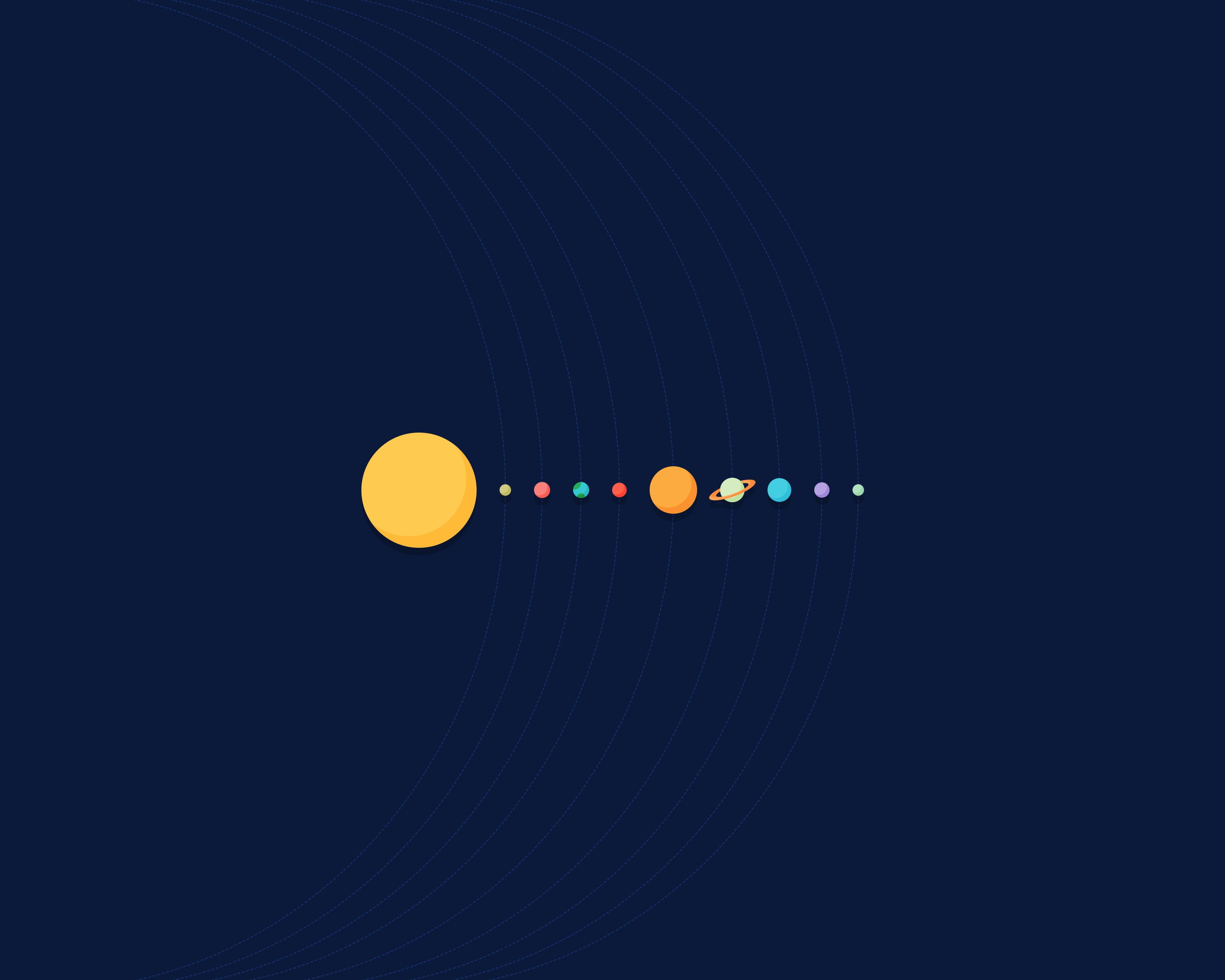 Minimalist Solar System Wallpapers Top Free Minimalist Solar System