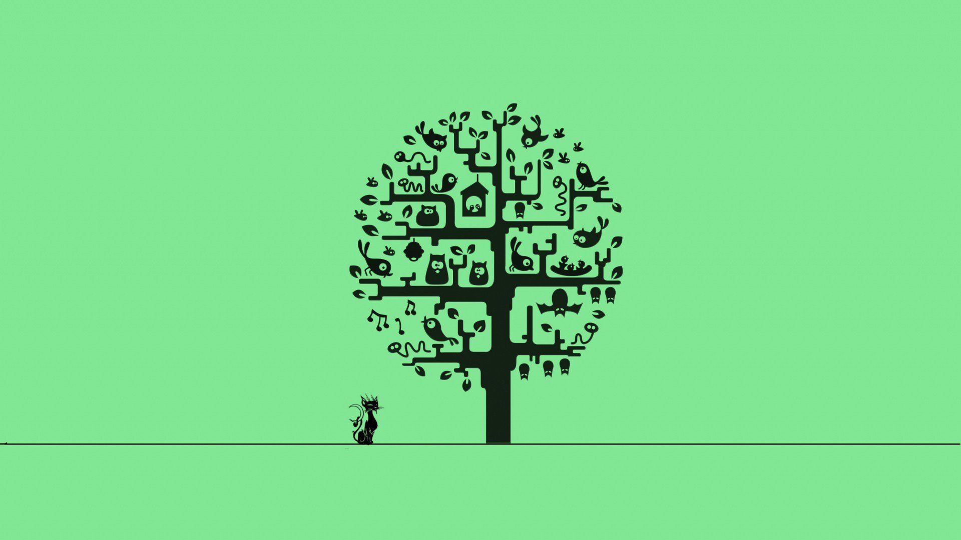 1920x1080 Tree Minimalism 3000x2002 Resolution HD 4k Wallpaper