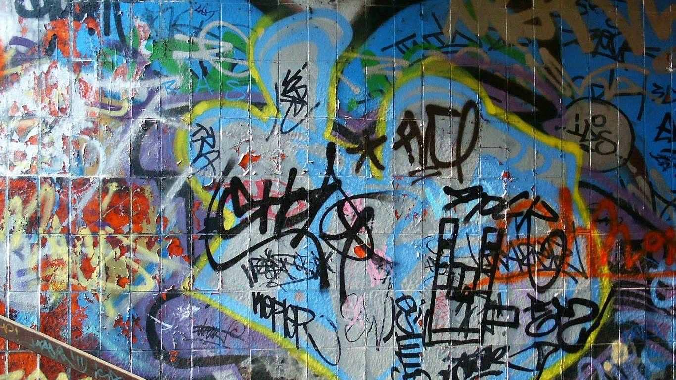 1366x768 Best Abstract Graffiti Wallpaper