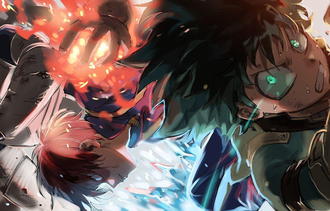 Featured image of post Wallpaper Anime Deku And Todoroki - View download comment and rate wallpaper abyss.