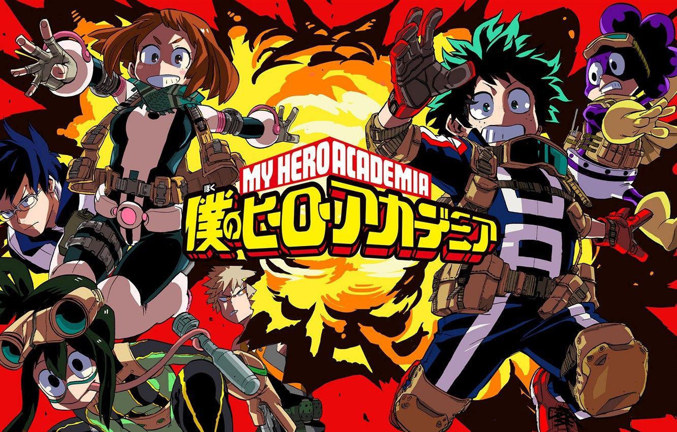 1332x850 Wallpaper anime, hero, manga, seifuku, kanji, japonese, Boku no